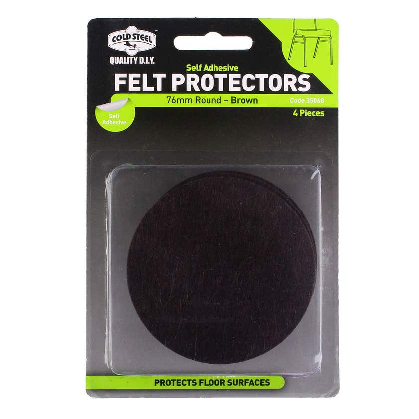 Cold Steel Felt Protectors Round 76mm- Brown 4PK