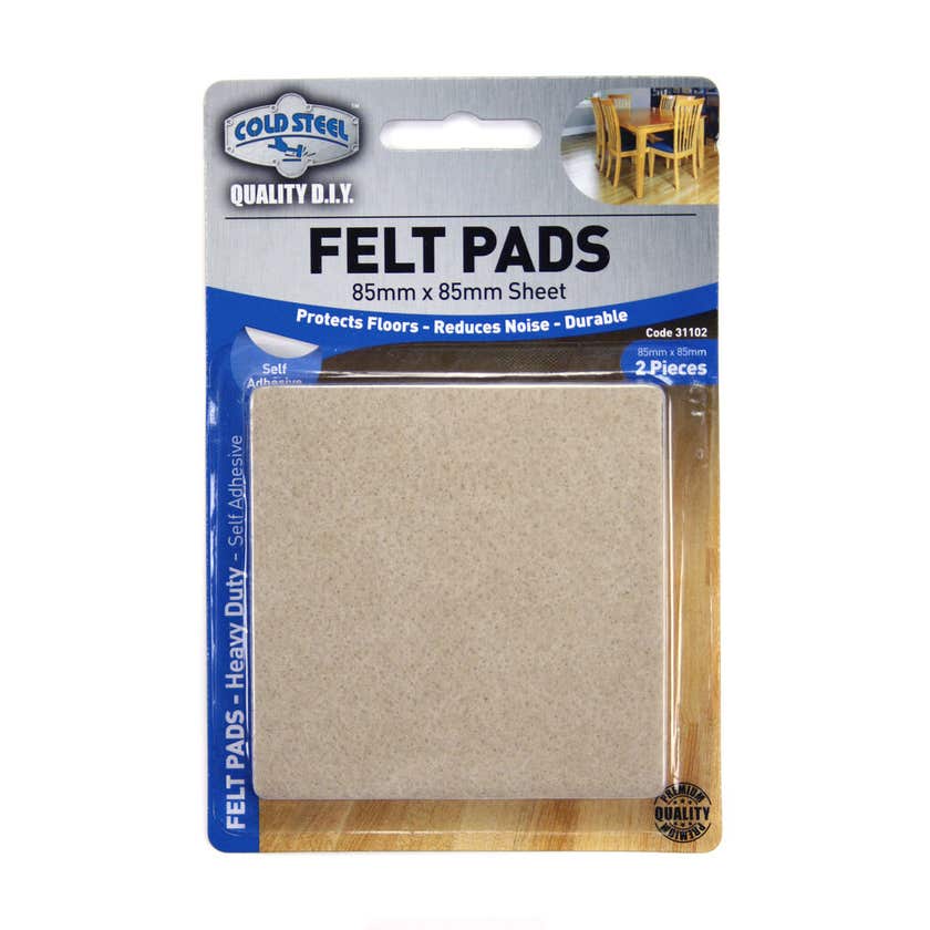 Cold Steel Felt Sheet 85mmx 85mm- Beige 2PK
