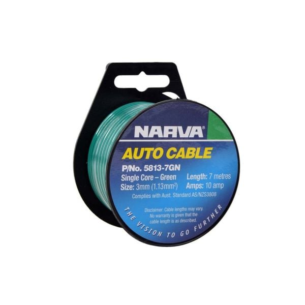 Narva Cable S/Core 3mm 10A 7m Green