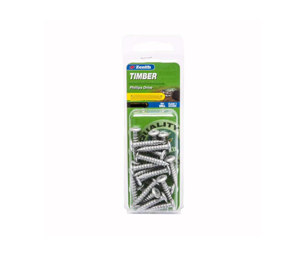 Zenith Timber Phil Screw 10G x 30MM Pk22