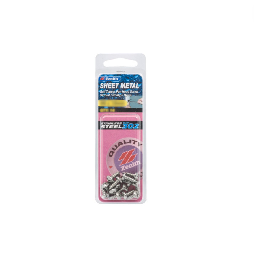 Zenith Steel Metal SS 10G x 30MM Pk8