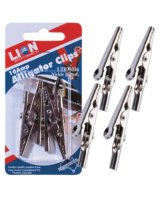 Lion Alligator Test Clips Pk4