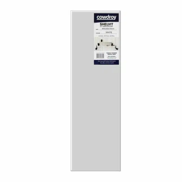 Cowdroy Melamine Shelf White 900x16x300mm