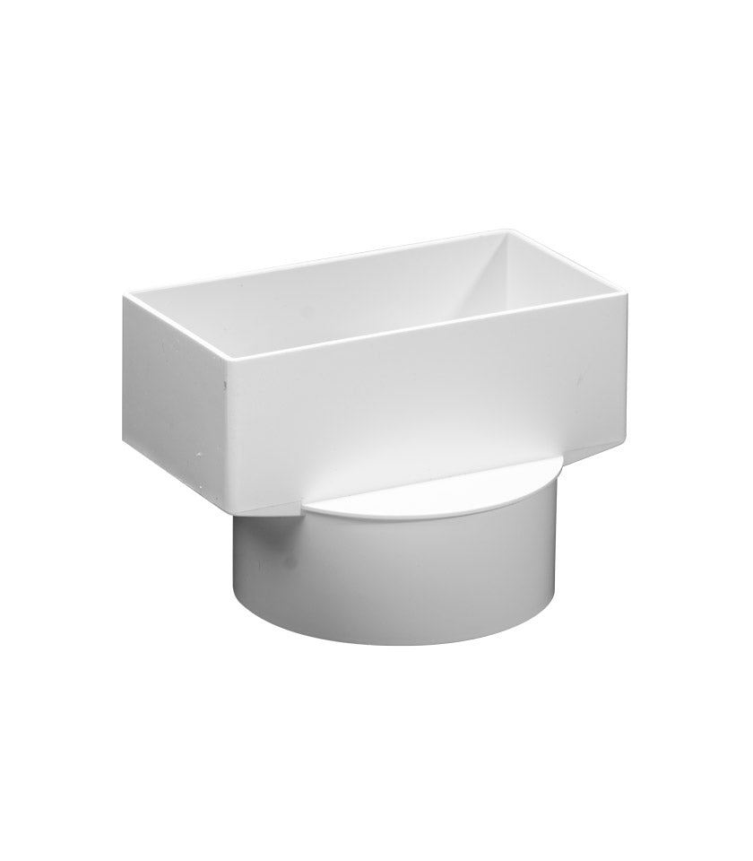 Holman Stormwater PVC Downpipe Adaptor Square 100 x 50 x 90mm