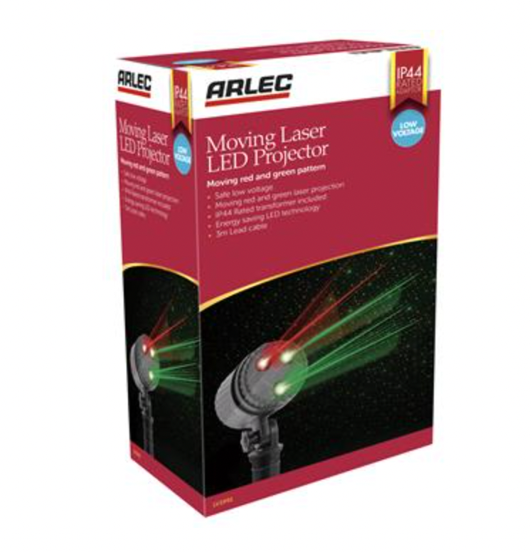 Arlec LED Low Volt Multi-Colour Moving Christmas Laser