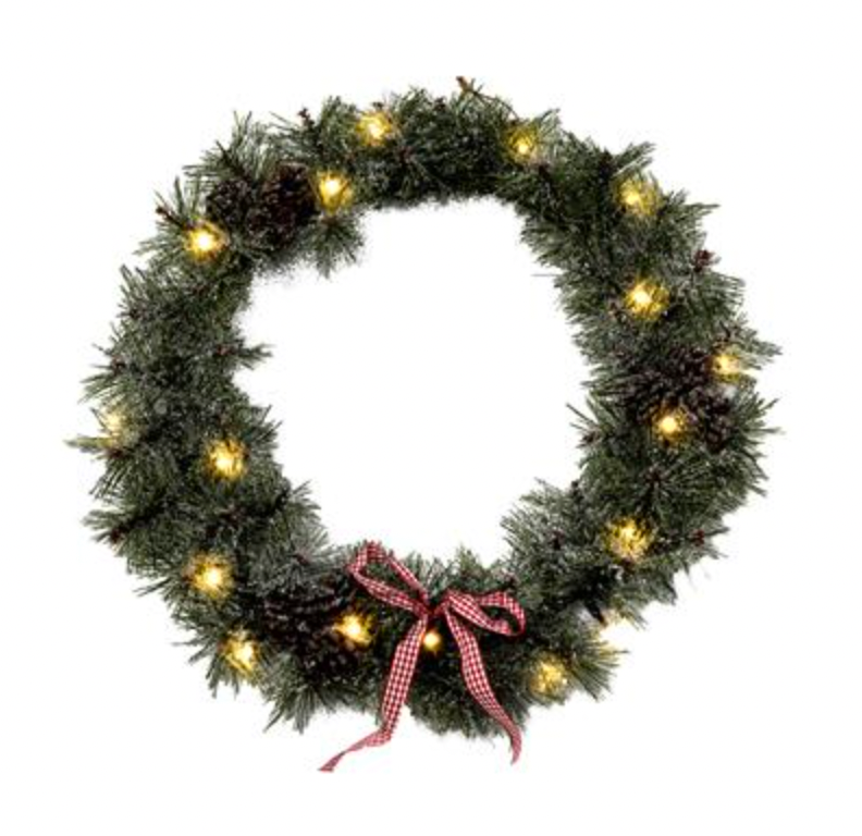Arlec Battery Operated Wreath w/ Bow