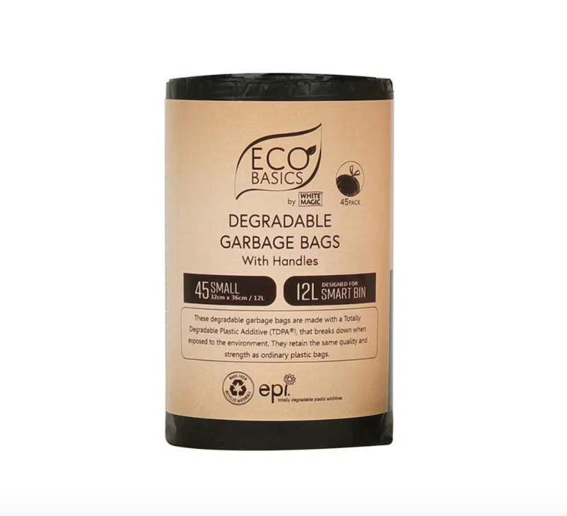 Eco Basics Degradable Bin Bags 20L w/Handles - 35Bags/Roll