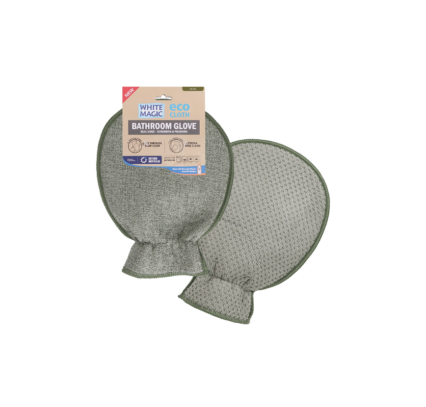 Eco Basics Cloth Bathroom Glove- Olive