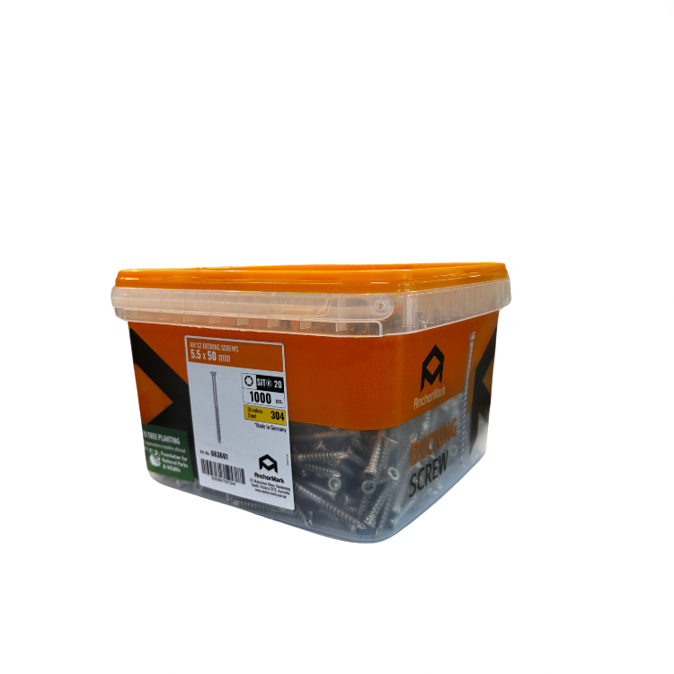 AnchorMark Decking Screw SS304 5.5x80 (QTY 500)