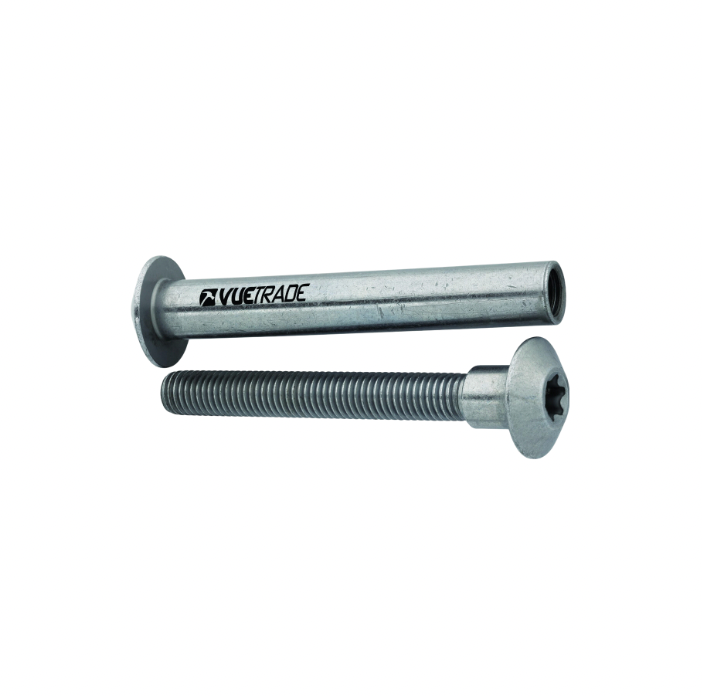 Vuetrade Concealed Thread Bolts - M12 x 90-110mm - CARD OF 2