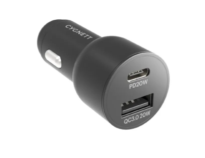 32W USB A and Type-C Car Cigarette Lighter Adaptor