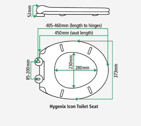 Fix-A-Loo Hygenix Icon Toilet Seat- White