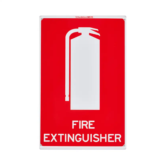 Sandleford Fire Extinguisher Safety Sign