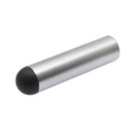 Round Bullet Door Stop 75mm Brushed Satin Chrome