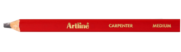 Artline Carpenter Pencil- Red Medium