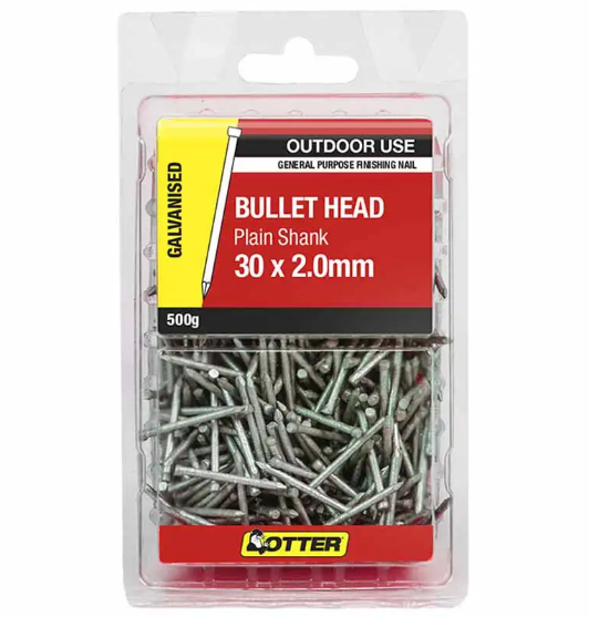 Otter Bullet Head Galv Nail 75x3.15mm 500g