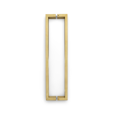 Lane Pull Entrance Handle Square- Brushed Brass