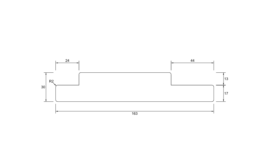 Design Pine Jamb 163x30 Double Rebate H3 5.2m