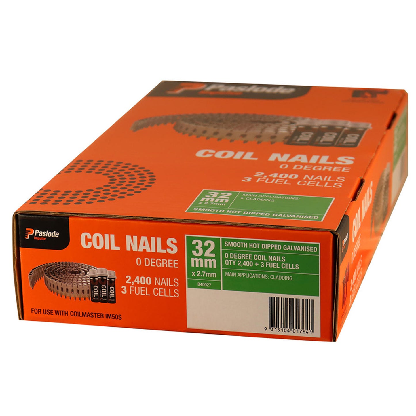 Paslode Coil Nails 32 X 2.7MM Smooth HDG 2400pk