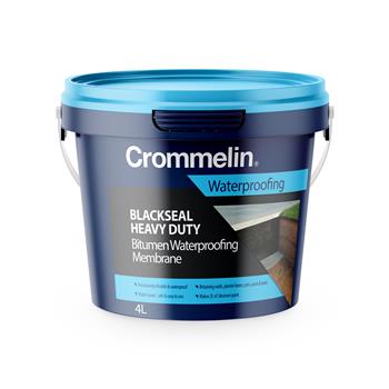 Crommelin Blackseal Heavy Duty Bitumen Waterproofing Membrane 4L