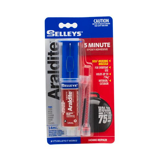 Selleys Araldite 5 Minute Epoxy Adhesive 14ml