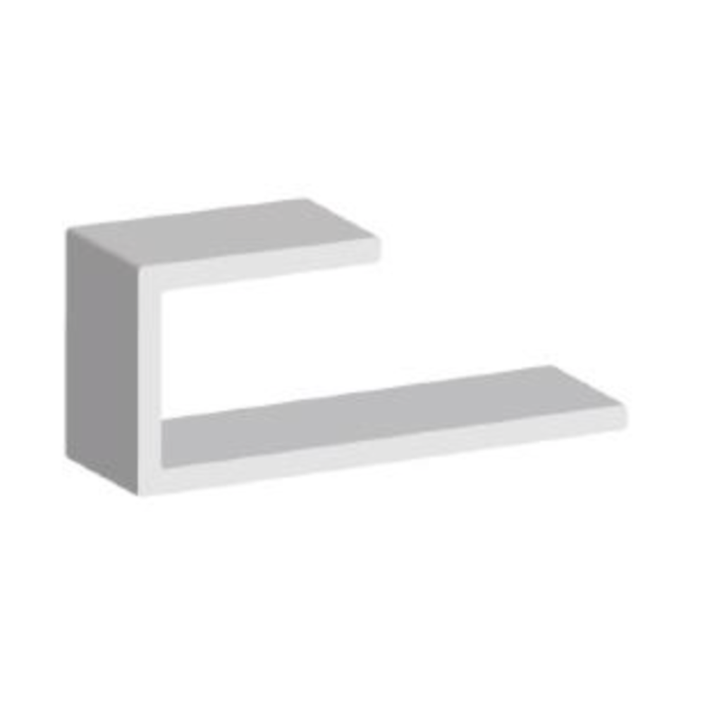 Cement Sheet Mould Cap White PVC 6x2400mm