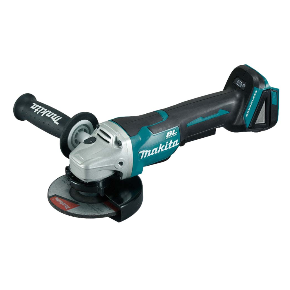 Makita 18V BRUSHLESS 125mm Angle Grinder, Paddle Switch, Kick Back Detection, Electric Brake - Tool Only