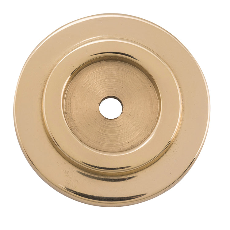 Tradco Backplate For Domed Cupboard Knob Polished Brass D38mm