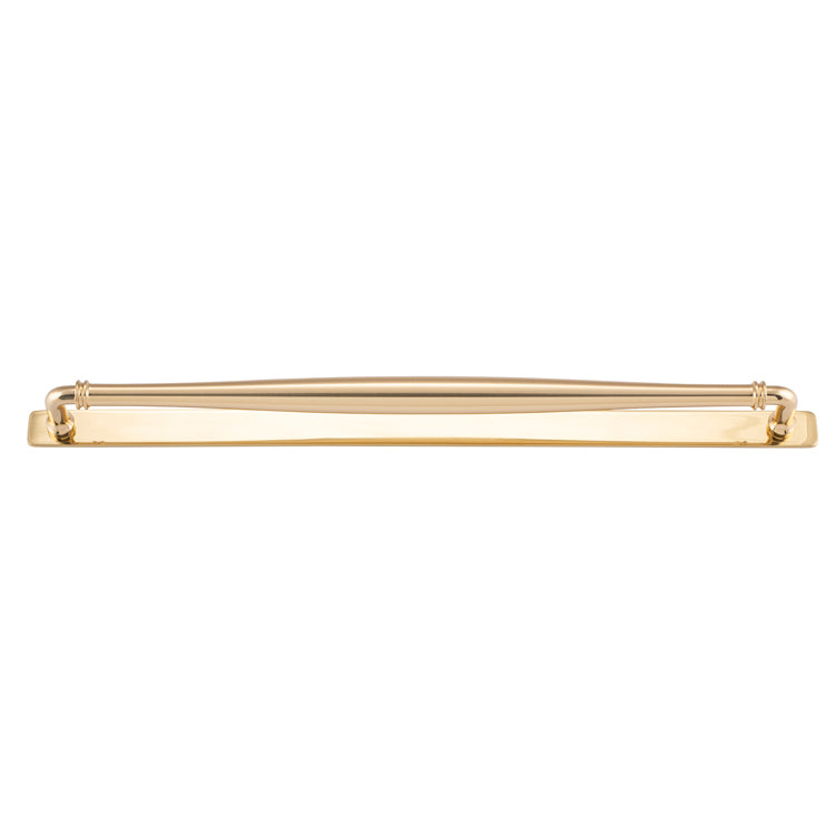 Iver Cabinet Pull Sarlat Polished Brass With Backplate L495xW24xP54mm CTC450mm