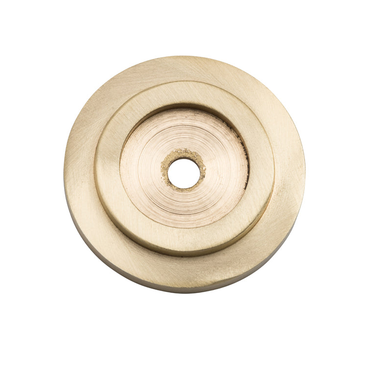 Tradco Backplate For Domed Cupboard Knob Satin Brass D32mm