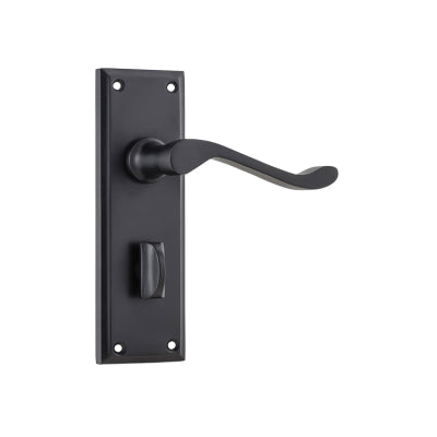 Tradco Door Lever Camden Privacy Pair Matt Black H152xW50xP60mm