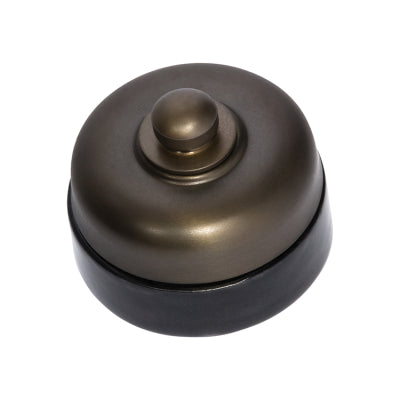 Tradco Dimmer Black Porcelain Base Antique Brass D60xP48mm