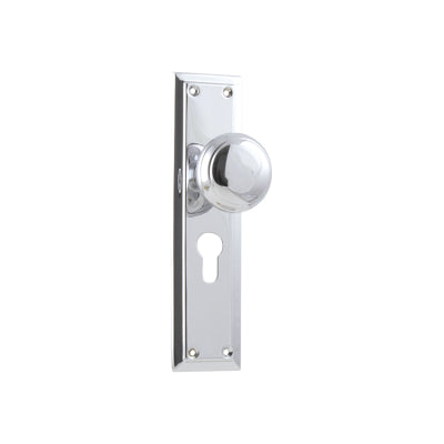 Tradco Door Knob Richmond Euro Pair Chrome Plated H200xW50xP62mm