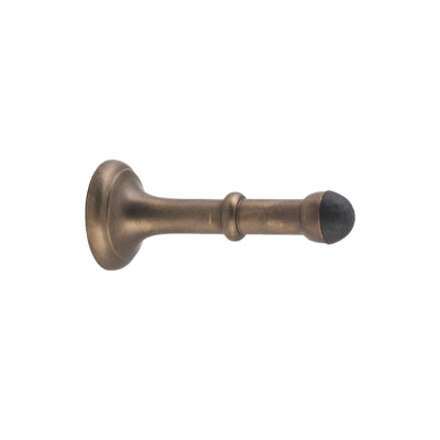 Tradco Door Stop Concealed Fix Large Antique Brass D43xP100mm