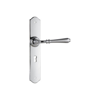 Tradco Door Lever Reims Lock Pair Chrome Plated H240xW43xP70mm