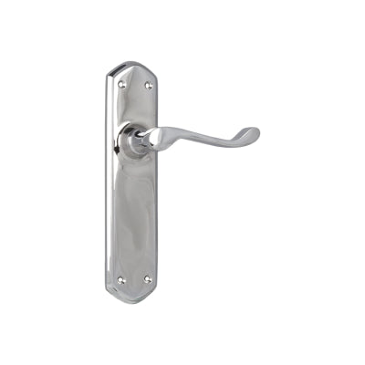Tradco Door Lever Windsor Latch Pair Chrome Plated H200xP60xW45mm
