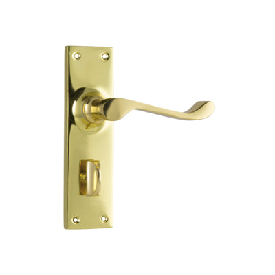 Tradco Door Lever Victorian Privacy Pair Polished Brass H152xW42xP59mm