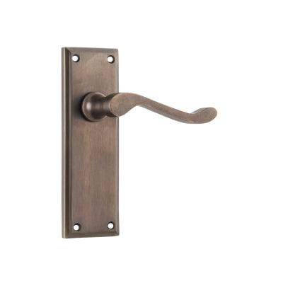 Tradco Door Lever Camden Latch Pair Antique Brass H152xW50xP60mm