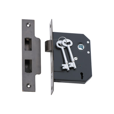 Tradco Mortice Lock 3 Lever Antique Brass CTC57mm Backset 57mm