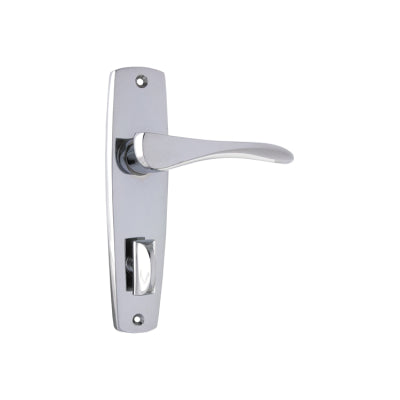 Tradco Door Lever Mid Century Privacy Pair Chrome Plated H145xW35xP47mm