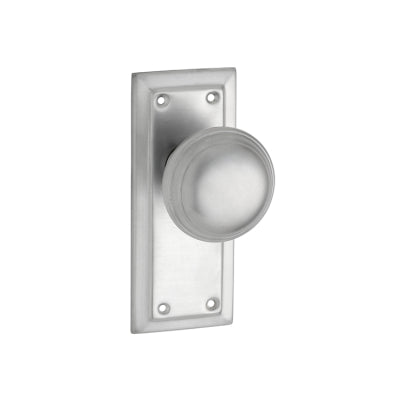Tradco Door Knob Richmond Latch Pair Satin Chrome H125xW50xP62mm