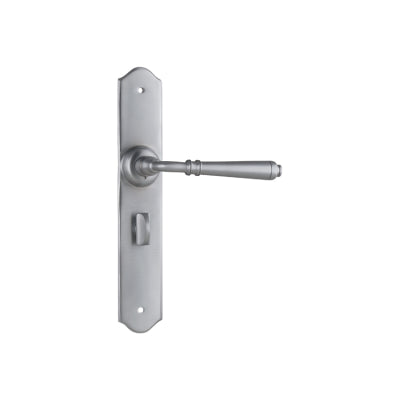 Tradco Door Lever Reims Privacy Pair Satin Chrome H240xW43xP70mm with privacy adaptor