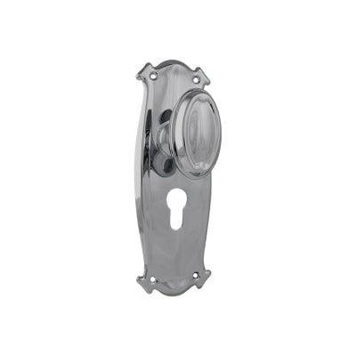 Tradco Door Knob Bungalow Euro Pair Chrome Plated H197xW68xP60mm