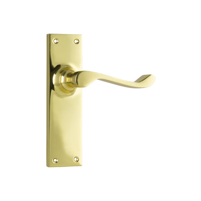Tradco Door Lever Victorian Latch Pair Polished Brass H152xW42xP59mm