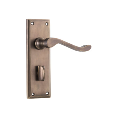 Tradco Door Lever Camden Privacy Pair Antique Brass H152xW50xP60mm