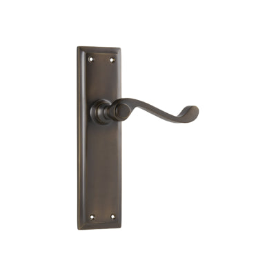 Tradco Door Lever Milton Latch Pair Antique Brass H200xW50xP68mm