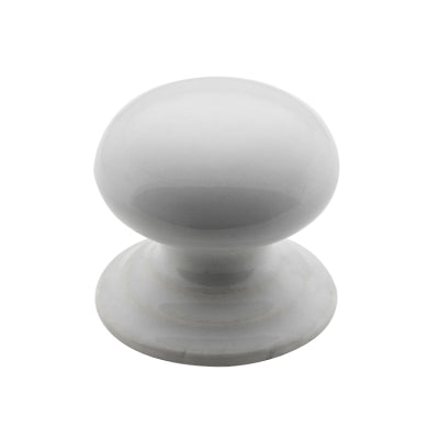 Tradco Cupboard Knob White Porcelain Round D38xP37mm