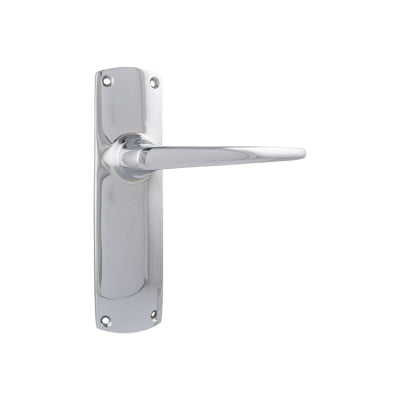 Tradco Door Lever Retro Latch Pair Chrome Plated H150xW40xP57mm