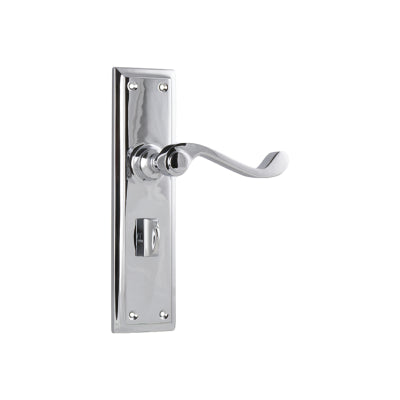 Tradco Door Lever Milton Privacy Pair Chrome Plated H200xW50xP68mm with privacy adaptor