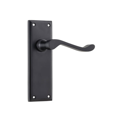 Tradco Door Lever Camden Latch Pair Matt Black H152xW50xP60mm